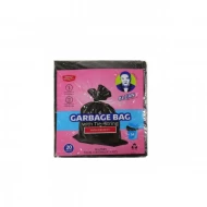 Glean M Size Flat Seal Garbage Bag 20pcs 28L Black Trash Bag with String