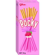 POCKY Strawberry 19gm pack ( 10 packs per carton )