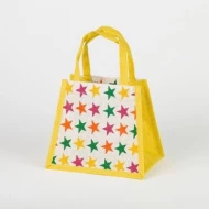 # RBK 11 YELLOW - TOSSA Jute Gift Bag/ Stars print (50 Units Per Carton)