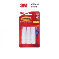 3M Command Small Utility Hooks Value Pack (Holds Up To 450g) (6pcs pck) Wall Adhesive