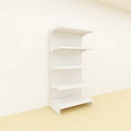 Classic Retail Display Shelves End Unit 2100 H x 900L x 495 D (White)