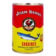 AYAM BRAND SARDINES IN TOMATO SAUCE 425G (OVAL) 24 X 425G