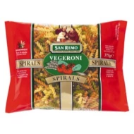SAN REMO Vegeroni Spirals 375gm Pack (12 Units Per Carton)