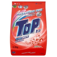 Top SUPER WHITE Anti Malodour Powder Detergent 2.3kg