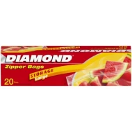 DIAMOND Storage Bags Zipper Bags Large Storage 20's 20's Box (12 boxes per carton)